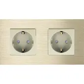Perfect Switches WANDCONTACTDOOS | ALUMINIUM | GOUD | TWEEVOUDIG
