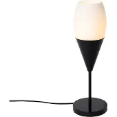 QAZQA Moderne tafellamp zwart met opaal glas - Drop