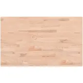 vidaXL Tafelblad rechthoekig 100x60x2,5 cm massief beukenhout