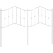 vidaXL Vervangend hoofdbord 150 cm metaal wit