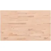 vidaXL Tafelblad rechthoekig 100x60x1,5 cm massief beukenhout