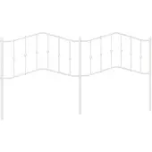 vidaXL Vervangend hoofdbord 193 cm metaal wit