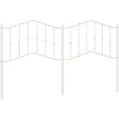 vidaXL Vervangend hoofdbord 160 cm metaal wit