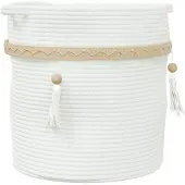 vidaXL Opbergmand Ø 38x36 cm katoen wit