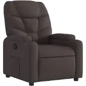 vidaXL Fauteuil verstelbaar stof donkerbruin