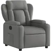 vidaXL Relaxfauteuil Donkergrijze Stof