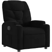 vidaXL Fauteuil verstelbaar stof zwart