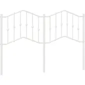 vidaXL Vervangend hoofdbord 135 cm metaal wit