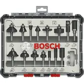 Bosch 2607017473 15-delige Frezenset in cassette - 1/4"