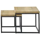 Profijt Meubel Bijzettafel Salernes 50 en 44 cm vierkant