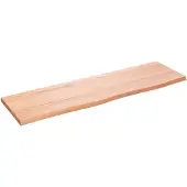 vidaXL Wandschap 100x30x2 cm behandeld massief eikenhout lichtbruin