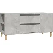 vidaXL Tv-meubel 102x44,5x50 cm bewerkt hout betongrijs