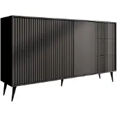 Meubella | Dressoir antraciet 180x40cm zwart