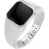 KUZZOI Ring zwart / zilver
