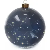 Leeff KERSTBAL L MET LED SLINGER DONKERGRIJS