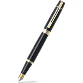 Sheaffer vulpen - 300 - glanzend zwart met goud - penpunt M - inclusief convertor voor vulling - SF-E0932553