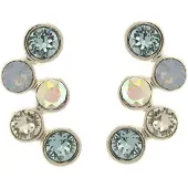Behave oorbellen stekers blauw met steentjes 2 cm – sprankelend accent