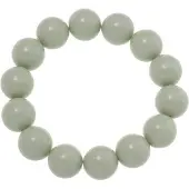 Behave Licht groene rekarmband 14mm bollen, 14-15cm polsomtrek