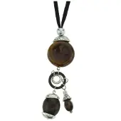 Behave - Lange ketting met keramieke kralen - 72,5 cm - Bohemian stijl sieraden