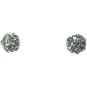 Behave - Oorknop bolvormig met steentjes - 6mm