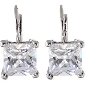 Behave - Oorbellen vierkant zirconia design - Tijdloos voor feest en werk