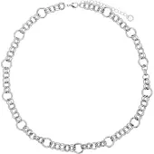 Behave - Zilverkleurige schakelketting - Tijdloze look - Lange damesketting