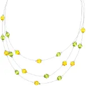 Behave - Ketting met groene en gele kralen - Modeaccessoire voor zomerse looks"
