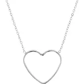 Behave - Hart Ketting Stainless Steel - Zilverkleur - 41 cm