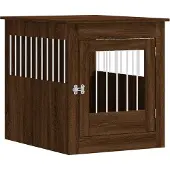 vidaXL Hondenbench 64,5x80x71 cm bewerkt hout bruin eikenkleur