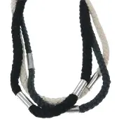 Behave - gevlochten collier in aardetinten - stoere urbanlook