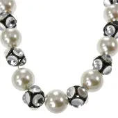 Behave - Ketting met parels en decoratieve kralen - 40,5 cm (verlengketting 8,5 cm)