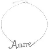 Behave - amore ketting zilverkleur dames - romantisch cadeau Valentijn