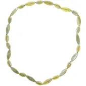 Behave Lange kralen ketting groen - leger groene ketting 100 cm