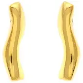 Behave - Dames oorbellen staafjes goudkleur minimal chic - 2 cm