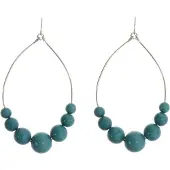 Behave - Oorhangers turquoise kralen - zomerse boho-look