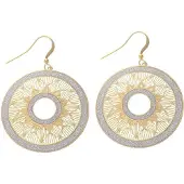 Behave - Oorbellen met ronde hanger - Boho chic stijl - 4 cm breed