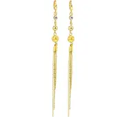 Behave - Oorhangers dames goudkleur - Lange hanger - Statement avondlook