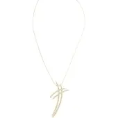 Behave Dames Ketting - Zilverkleur Hanger AB Steentjes - Nikkelvrij - Handgemaakt 50 cm
