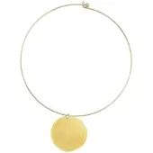 Behave - Ketting met ronde schelpen hanger, nikkelvrij - Trendy modeaccessoire - 42 cm