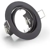 TRIO JURA - Inbouwspot - Zwart mat - excl. 1x GU10 3 W - Zwenkbaar - Plafondbevestiging - rond