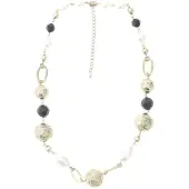 Behave - Ketting goudkleur met parels, 51 cm