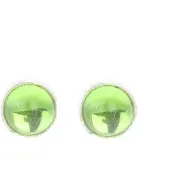 Behave - Oorknoppen groen rond glans voor dagelijks gebruik - 1 cm