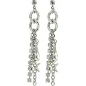 Behave - Oorhangers met steentjes en ster - trendy avondaccessoire