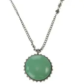 Behave - I Love Rock 'n Roll ketting groen met hanger - 78 cm