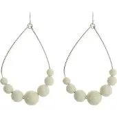 Behave - Oorhangers witte kralen - frisse zomerstijl