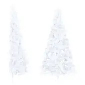 The Living Store Kunstkerstboom Halfrond - 125 cm - Wit