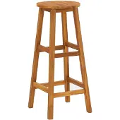 The Living Store barstoelenset Acacia - 34x34x76 cm - weerbestendig