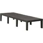 The Living Store Tuinligbed - Kunststof - 195x65x32cm - Verstelbare rugleuning