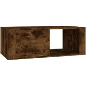 vidaXL Salontafel 100x50,5x35 cm bewerkt hout gerookt eikenkleurig