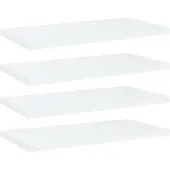 vidaXL Wandschappen 4 st 40x20x1,5 cm bewerkt hout wit